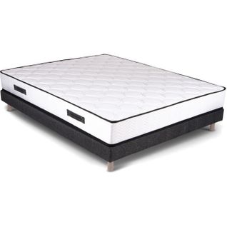 Ensemble Sommier Et Matelas 160 X 200 Cm - 960 Ressorts Ensachés Et Mémoire De Forme - Paris