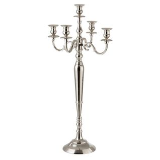 Chandelier 5 Têtes Design "classic" 100cm Argent