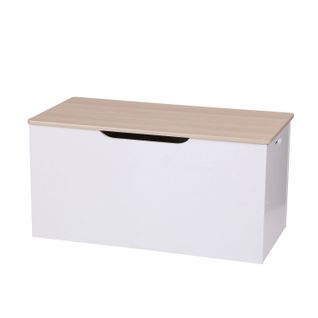 Coffre De Rangement Dream Pour Enfant - 80 X 40 Cm. - Blanc Et Bois