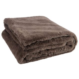 Plaid Imitation Fourrure "cutie" 130x180cm Taupe