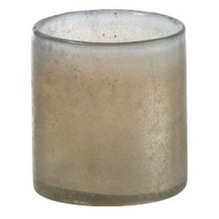 Photophore Déco En Verre "smokey" 11cm Beige