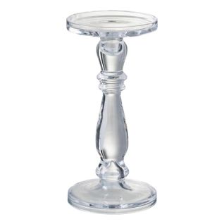 Bougeoir En Verre Design "leti" 27cm Transparent