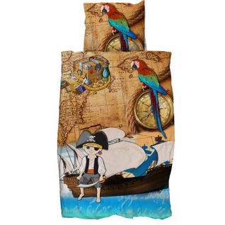 Parure De Lit Enfant 2 Pièces "pirate" 140x220cm Multicolore