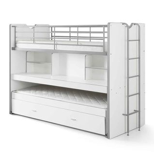 Lit Combiné 80 90x200 Sommier Inclus Bonny - Blanc