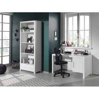 Bureau Et Bibliothèque Erik - Blanc