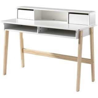 Bureau Design "kiddy" 120cm Naturel et Blanc
