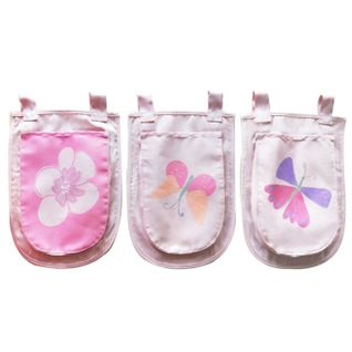 Lot De 3 Pochettes "pino Birdy" 52cm Rose