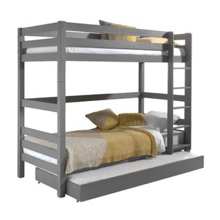 Pack - Lit Superposé Enfant et Tiroir "pino Iii" Gris