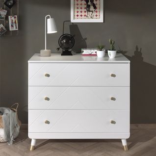 Commode 3 Tiroirs Billy - Blanc