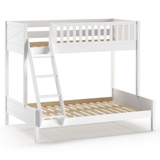 Lit Superposé 90-140x200 Sommier Inclus Scott - Blanc