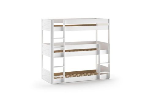 Lit Triple Scott 90x200 Cm - Blanc