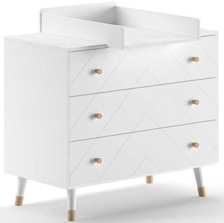 Ensemble De Chambre Billy - Commode Et Étagère - Mdf/blanc