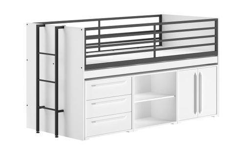 Lit Mi-haut 90x200 Sam Blanc