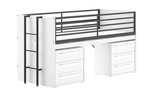 Lit Mi-haut 90x200 Sam Blanc