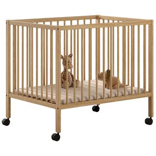 Parc Pour Bébé Dino - 95 X 75 Cm - Réglable - Bois De Hêtre Massif