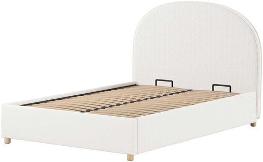 Lit Double Maeva - 140x200cm - Avec Rangement - Blanc