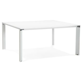 Table De Bureau Carrée Design "loina" 160cm Blanc