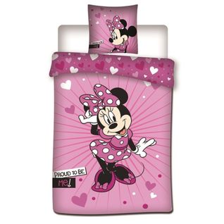 Parure De Lit Réversible Disney Minnie -proud To Be Me !- - 140 Cm X 200 Cm