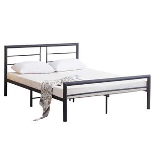 Lit Double En Métal Dixon - 140x200cm - Noir Mat