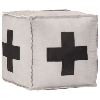 Admirable Pouf Gris 40 X 40 X