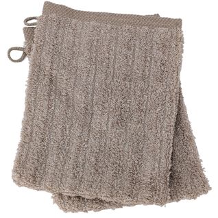 Lot De 2 Gants De Toilette Uni Coton 16x21 Cm Spectre Marron