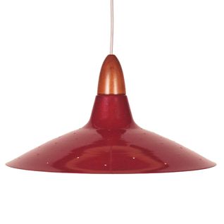Suspension Tosel ,métal,rouge ,h19xd38xp38cm