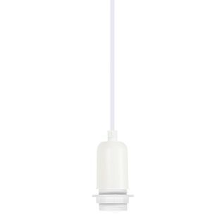 Pendel Tosel ,métal,blanc ,h80xd4,5xp4,5cm