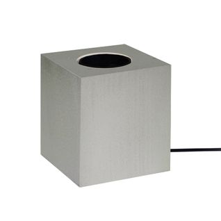 *lampe De Chevet Tosel ,bois,argent.,h10,5xd8xp8cm