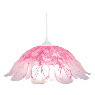 Suspension Tosel ,verre,rose ,h70xd35xp35cm