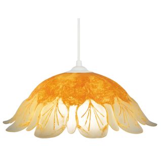 Suspension Tosel ,verre,doré ,h70xd35xp35cm
