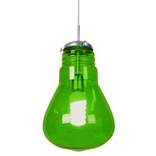 Suspension Ampoules  Ronde Verre  Vert D28xp28xh88  Cm