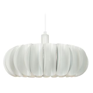 Suspension Tosel ,métal,blanc ,h 80xd40x P 40cm