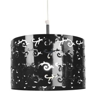 Suspension Tosel ,métal,noir ,h 80x D30xp30cm