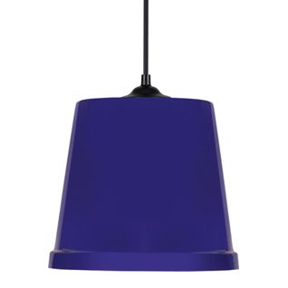 Suspension Factory Ronde Métal  Bleu Cobalt D15xp15xh74  Cm