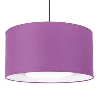 Suspension Tosel ,tissu,noir ,h80xd35xp35 Cm
