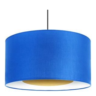 Suspension Tosel ,tissu,bleu,h80xd35xp35 Cm