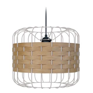*suspension Tosel ,métal,taupe, Naturel ,h90xd40xp40cm