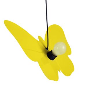 Suspension Borboleta Ronde Métal  Jaune D29xp29xh90  Cm