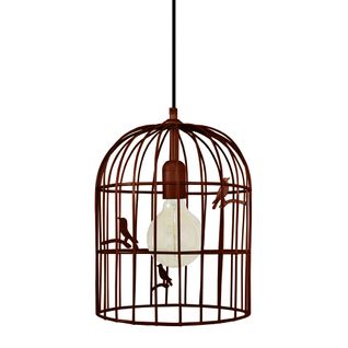 Suspension Cage Oiseaux Ronde Métal  Marron D16xp16xh90  Cm