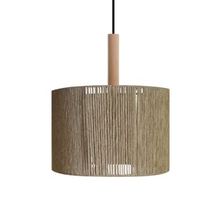 Suspension Tosel ,métal,fibre ,naturel,h 90x D30xp30cm