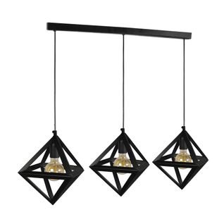 Lustre Tosel ,métal,noir , H 80xd24xp40cm