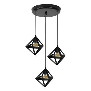 *lustre Tosel ,métal,noir,h80xd24xp40cm
