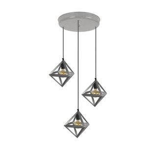 *lustre Tosel ,métal,blanc,h80xd24xp40cm