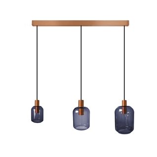 Lustre Tosel ,métal,bleu,h 100x D20xp60cm
