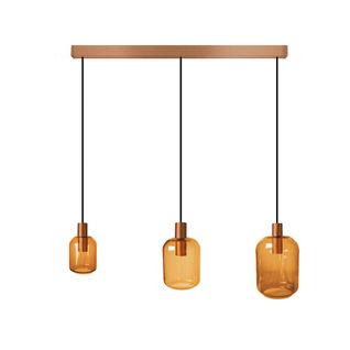 Lustre Tosel ,métal,jaune ,h100xd 20x P 60 Cm