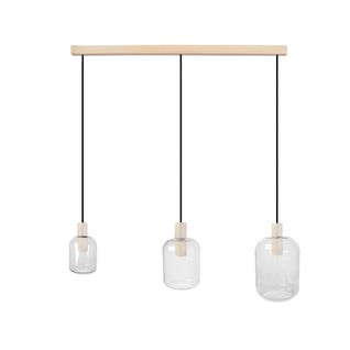 Lustre Tosel ,bois,naturel,h100x D20xp60 Cm