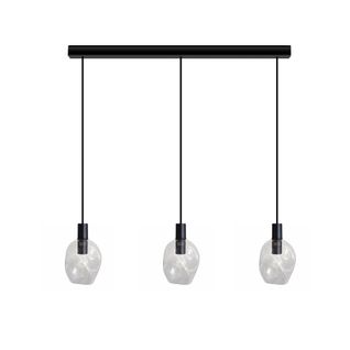 Lustre Tosel ,métal,transparent ,h100xd20xp60cm
