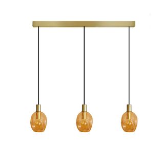 Lustre Tosel ,métal,jaune ,h 100x D20xp60 Cm
