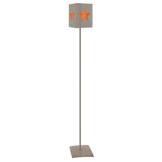 Lampadaire Etoile Vertical Métal  Taupe  Et Orange D18xp18xh162  Cm