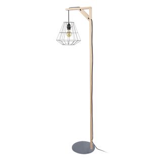 Lampadaire Olympia Arche Bois  Naturel Et Aluminium D25xp25xh155  Cm